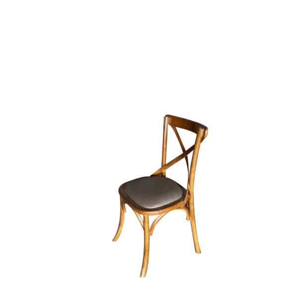 Ghế gỗ đệm da Bistro  Crossback