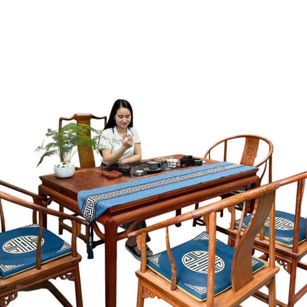 Bộ bàn 1m8 trà 5 ghế